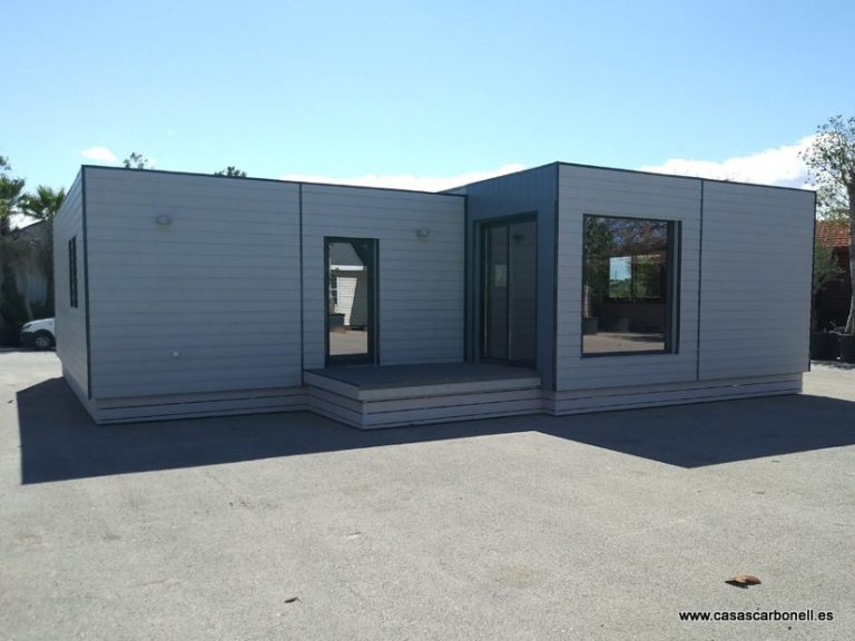 Casa cubica con grandes cristaleras, casas modulares minimalistas